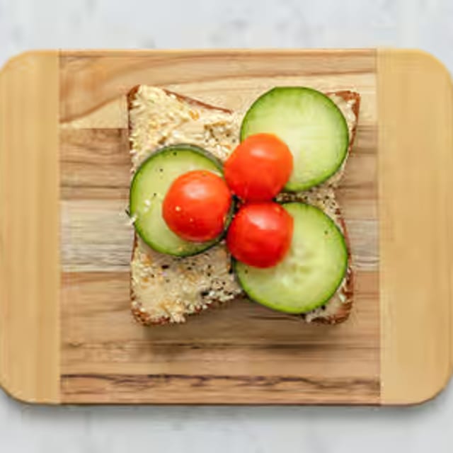 Kid's Hummus Toast.