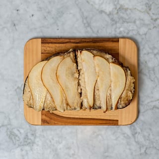 Cashew Ricotta,  and Pear Toast